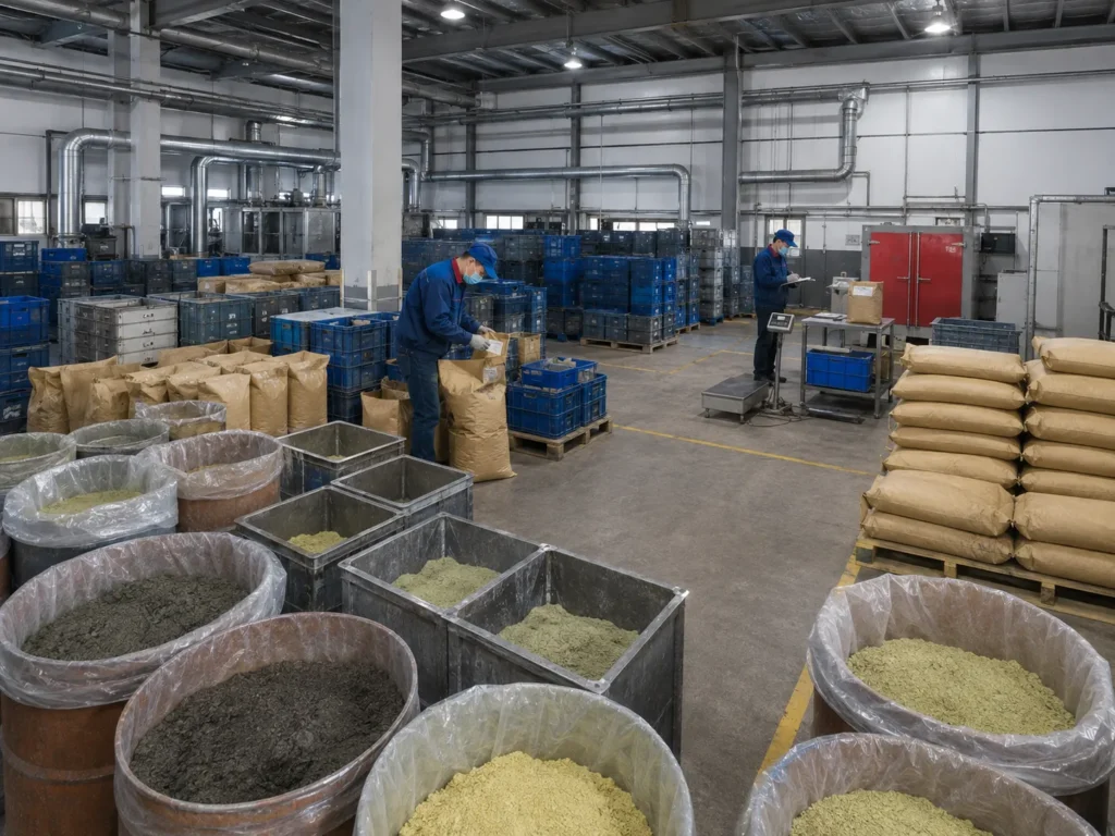 Rou materiaal berging pakhuis Rou materiaal berging pakhuis
