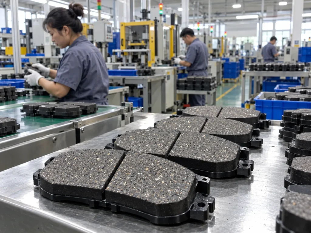 Semi metallic brake pads