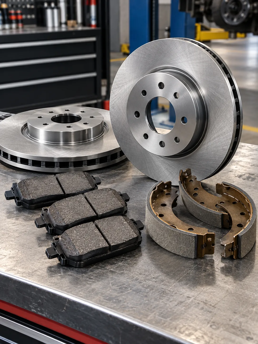 Brake pads, rotors and shoes