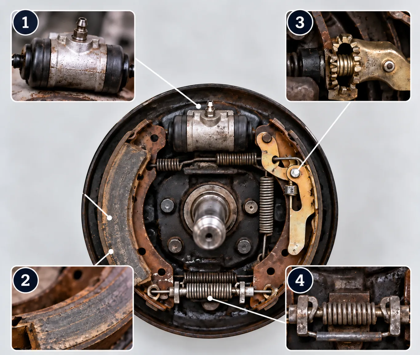 Open drum brake assembly