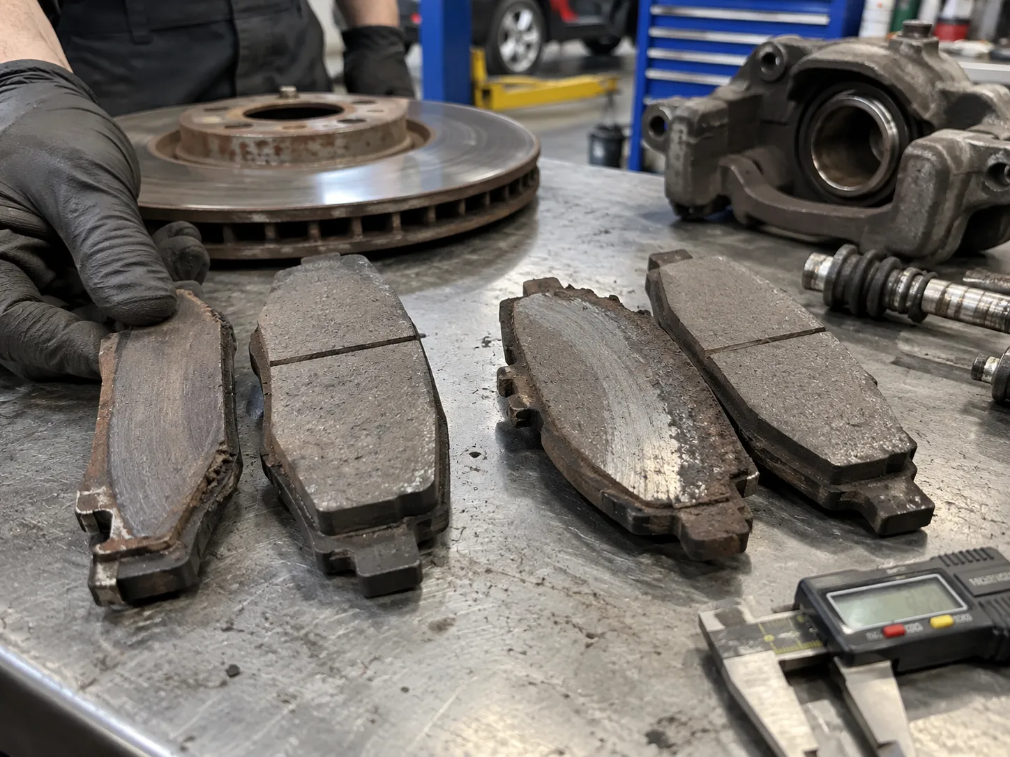 Uneven brake pad wear