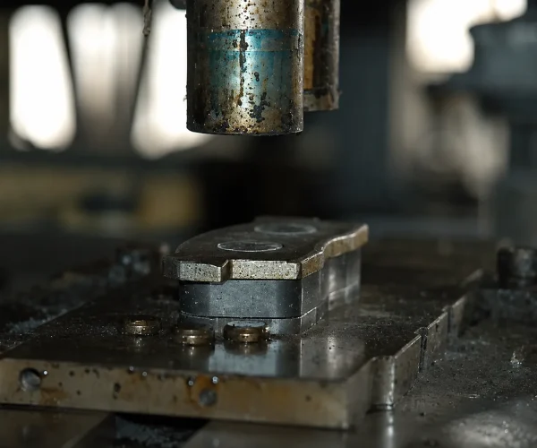 Brake pad hot press molding